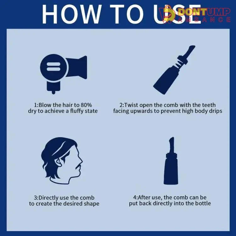 Veze Styling Head Oil Gel 2-In-1 Hair Styling With Comb