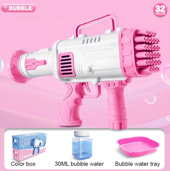 Bubble Gun Toy – Big Size, 32 Holes