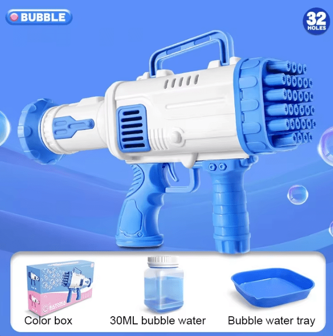 Bubble Gun Toy – Big Size, 32 Holes